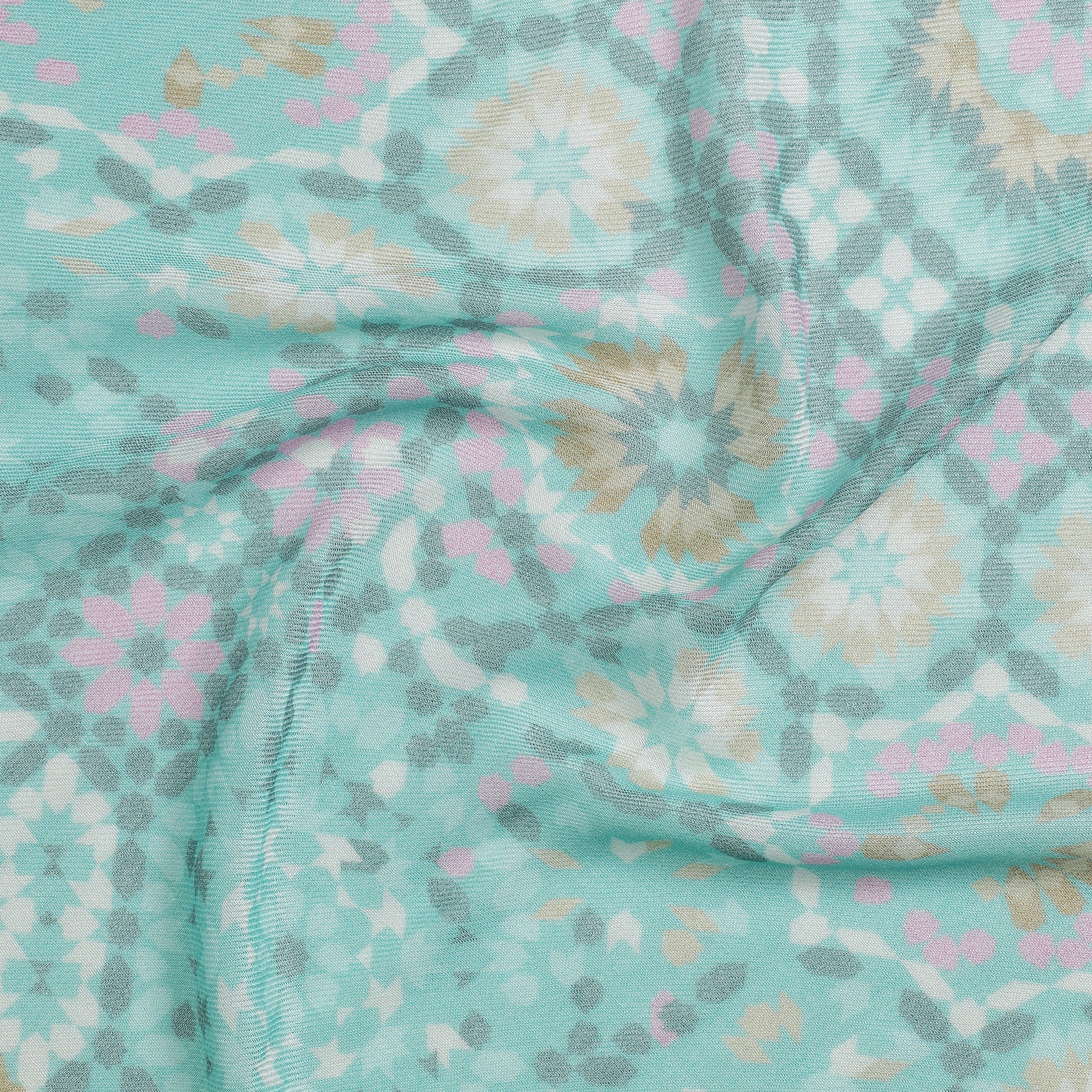 Gulzar: Silk Modal Dahlia Delight Printed Stole