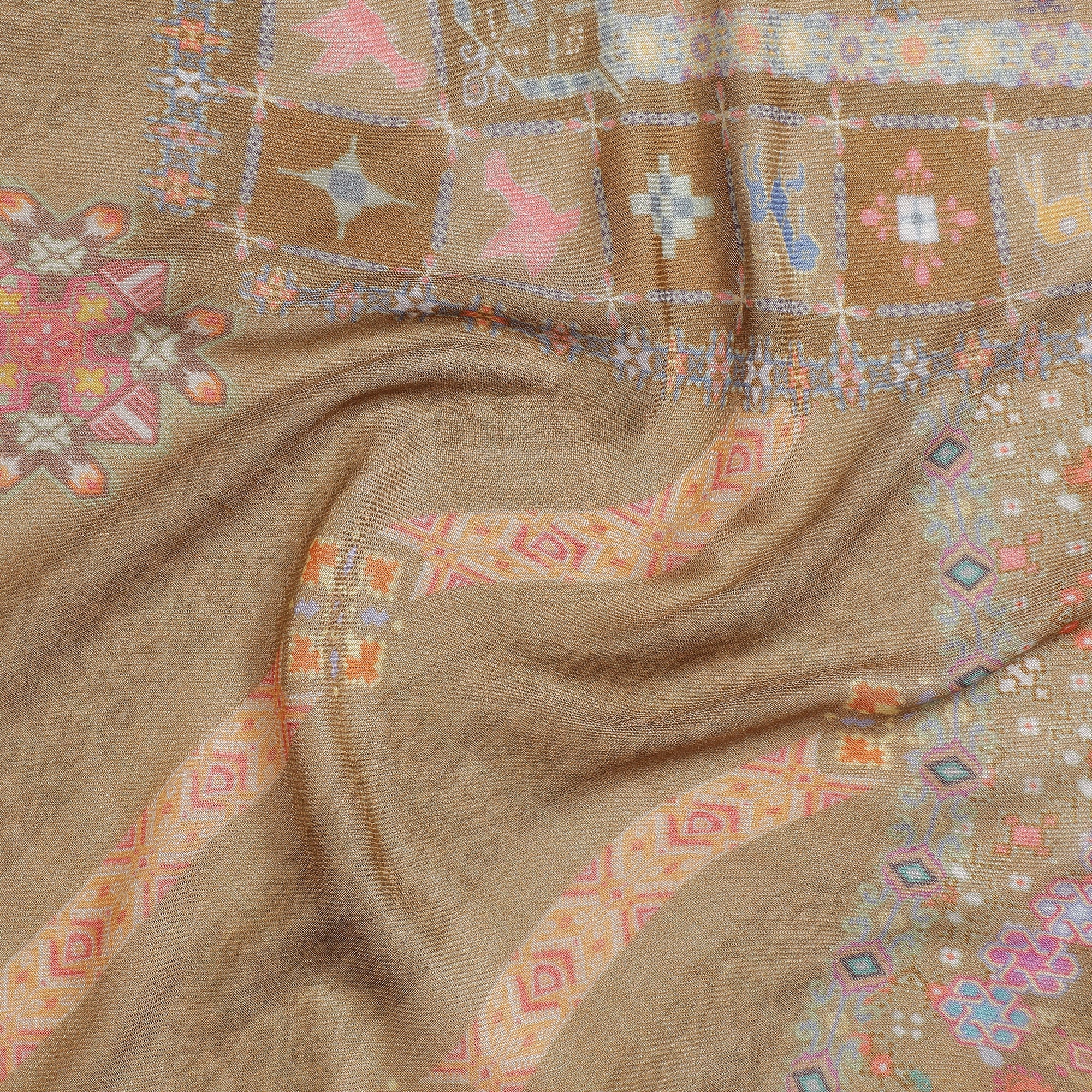 Gulshan: Silk Modal Floral Henna Printed Stole