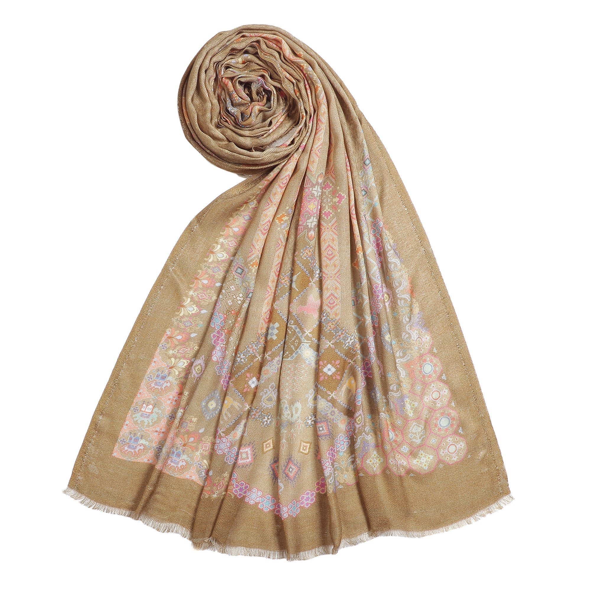Gulshan: Silk Modal Floral Henna Printed Stole