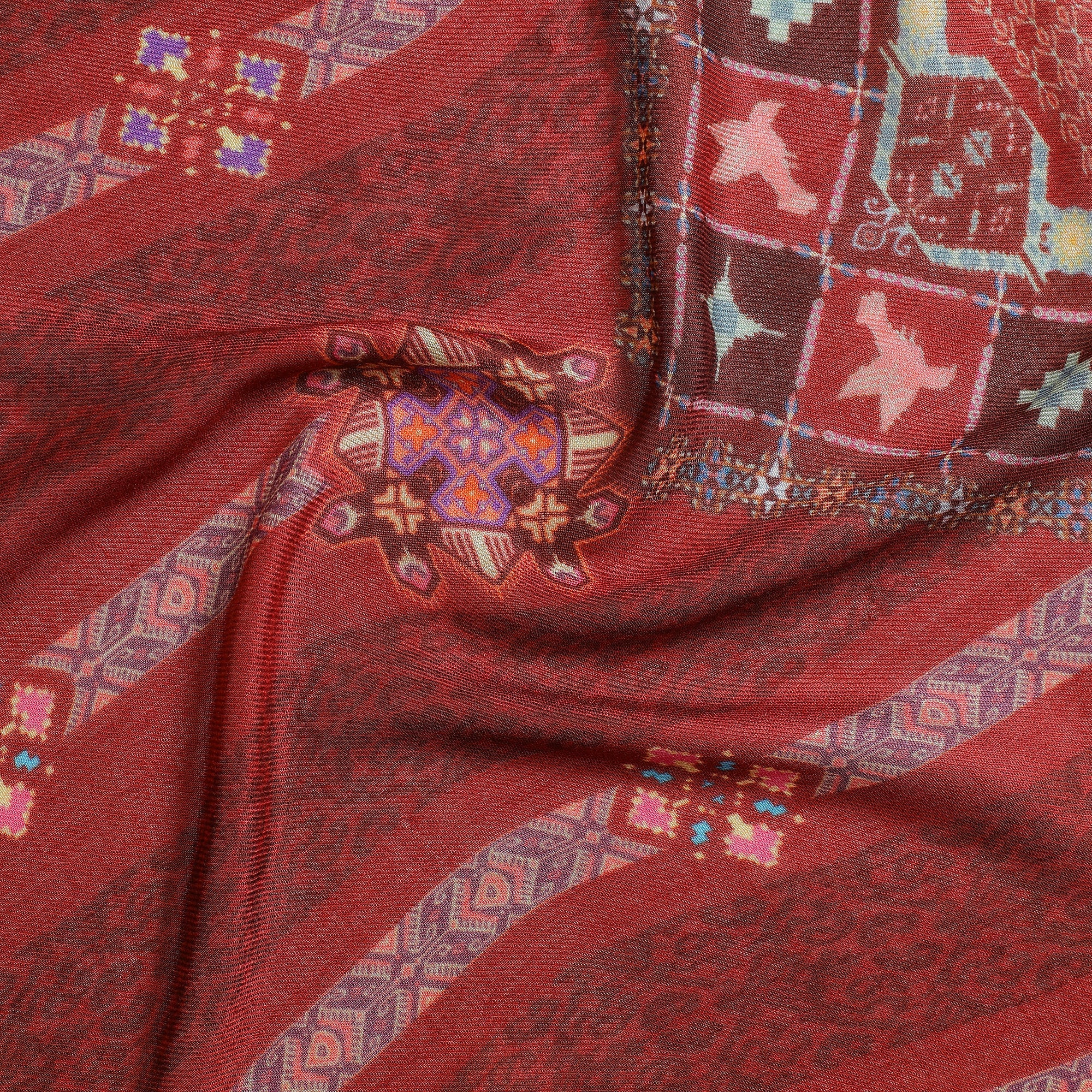 Gulshan: Silk Modal Floral Henna Printed Stole