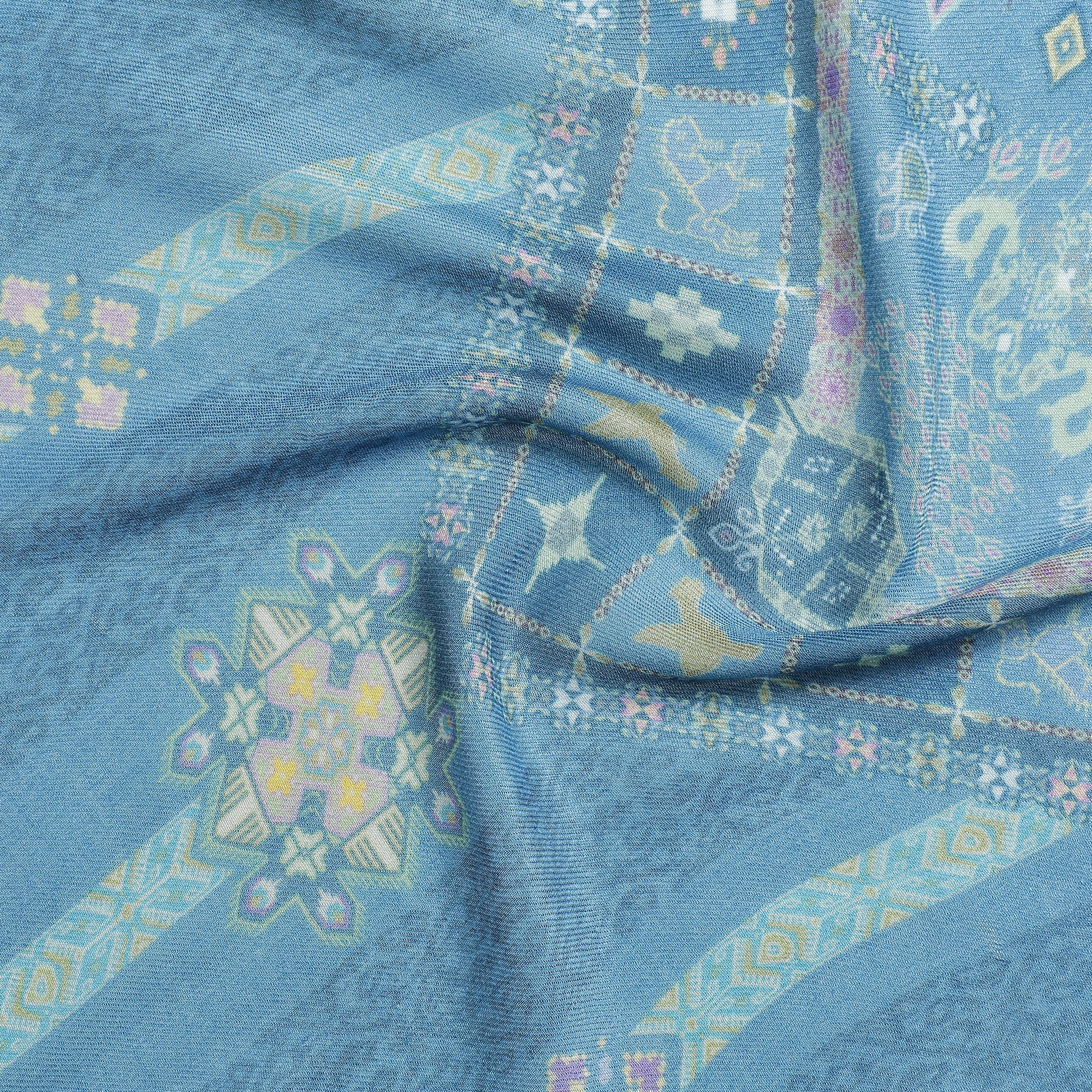 Gulshan: Silk Modal Floral Henna Printed Stole