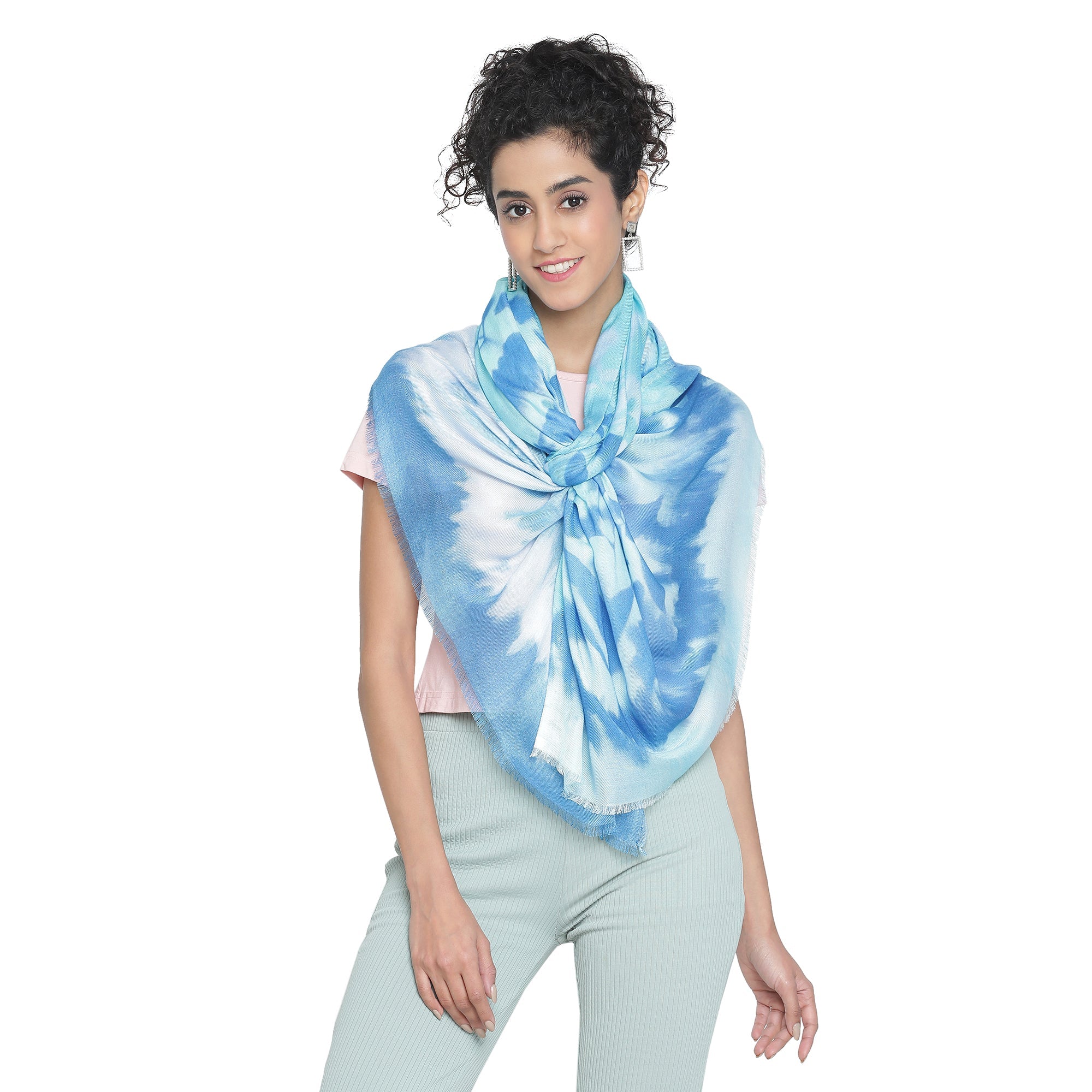 Rooh: Silk Modal Water Lily Printed Stole