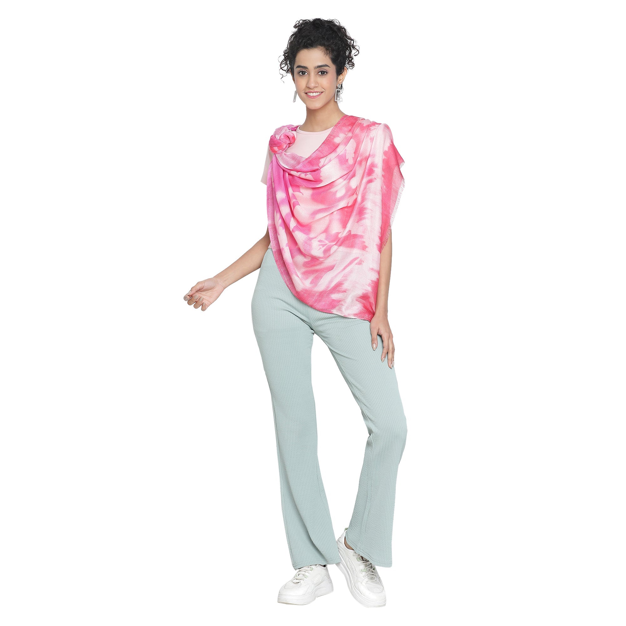 Rooh: Silk Modal Water Lily Printed Stole