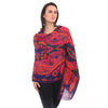 Dobby Pink Printed Woolen Stole