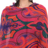 Dobby Pink Printed Woolen Stole