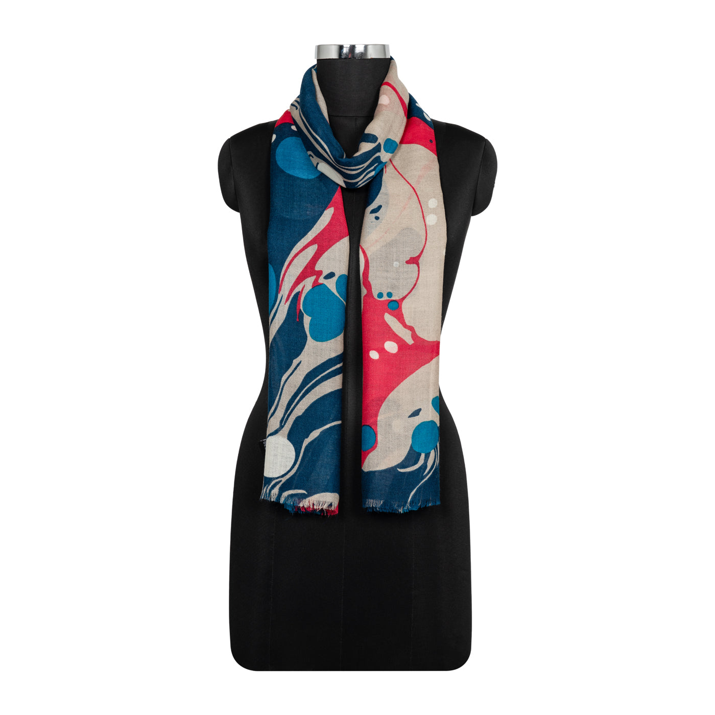 Marble River Blue Woolen Stole