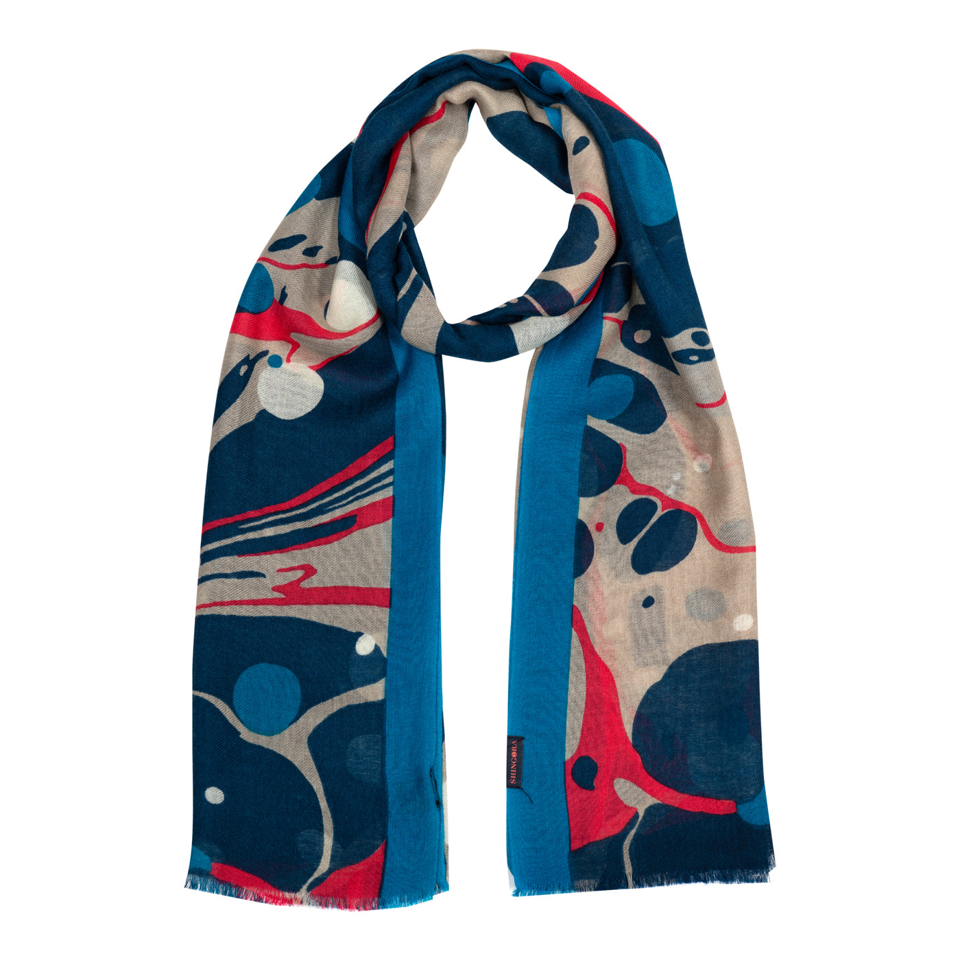 Marble River Blue Woolen Stole