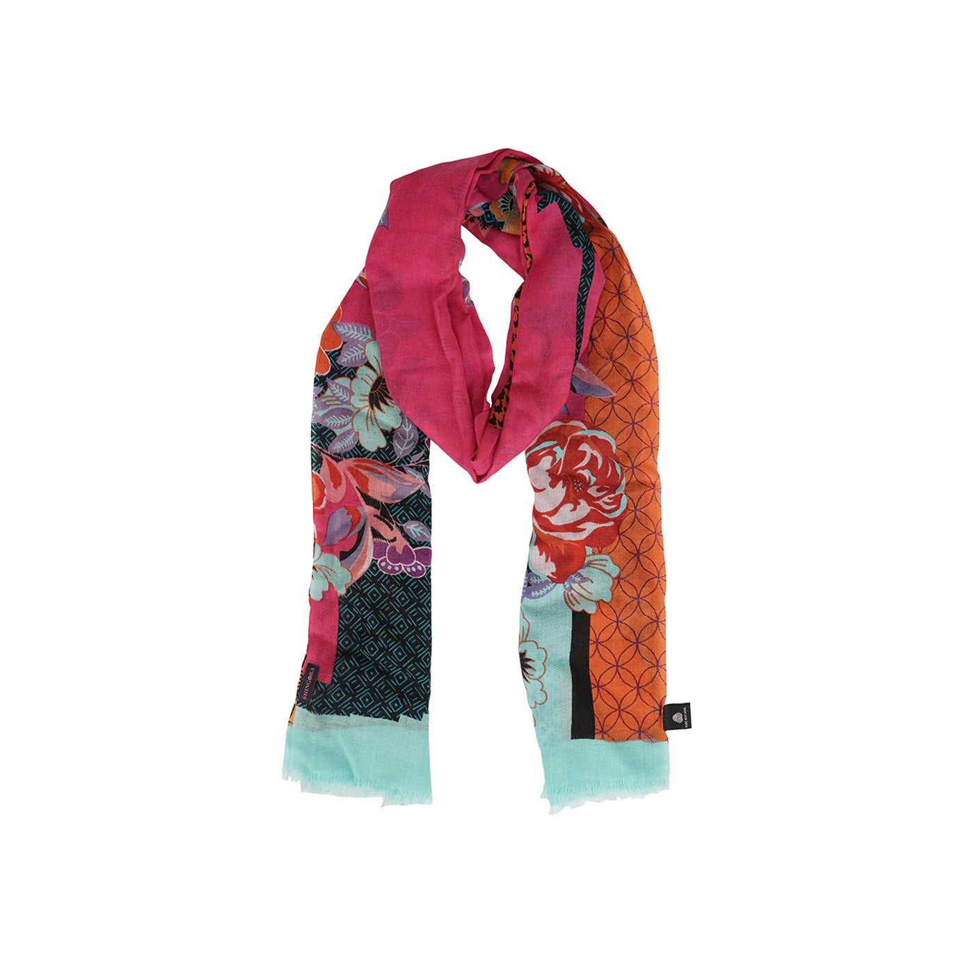 Red Floral Printed Woolen Stole