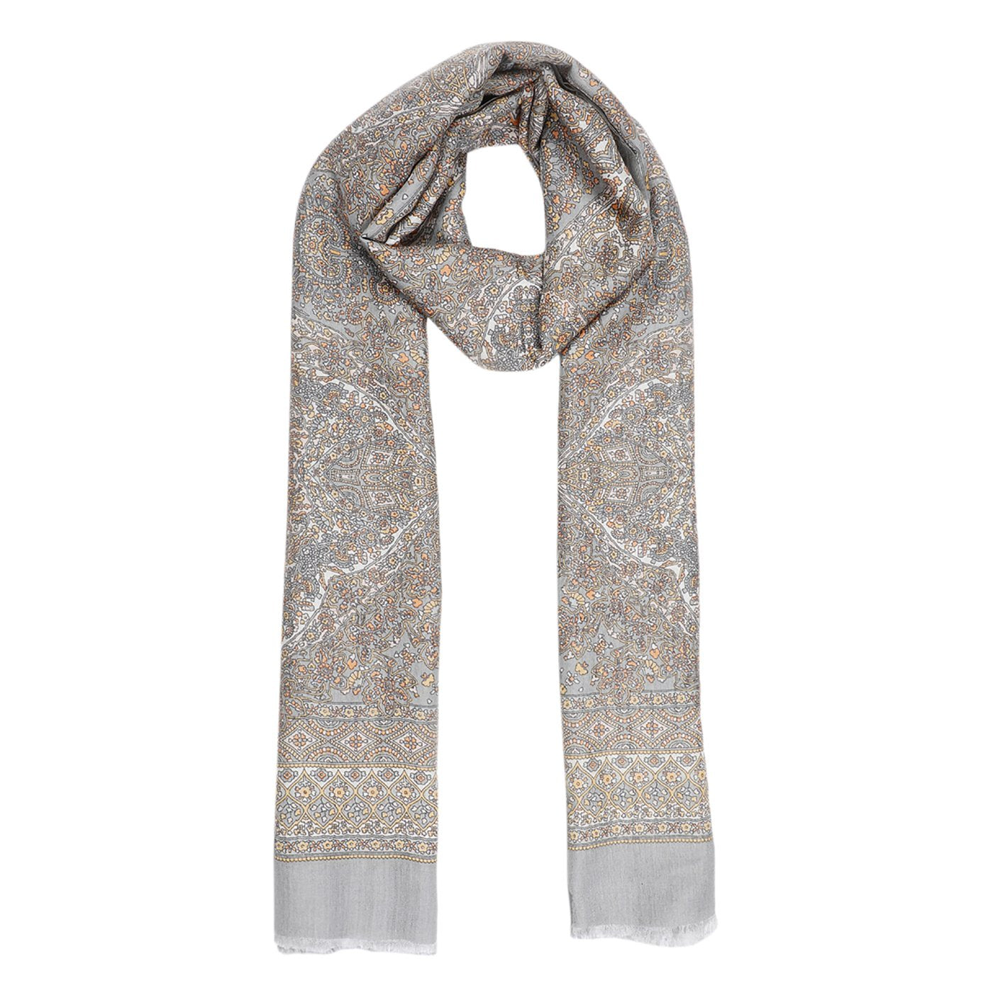 Grey woolen stole for ladies - Shingora