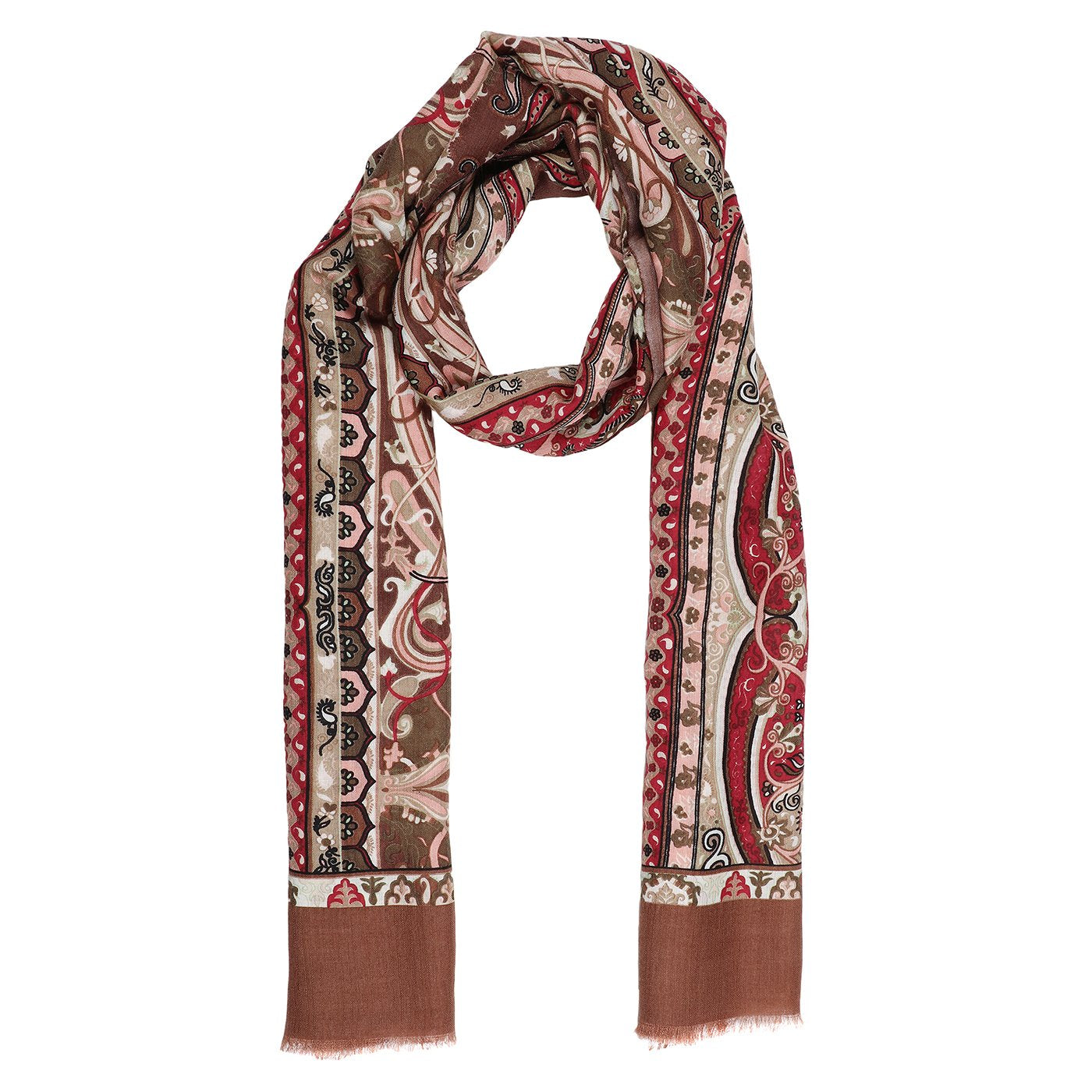 Brown woolen stole for ladies - Shingora
