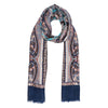 Blue woolen stoles online - Shingora