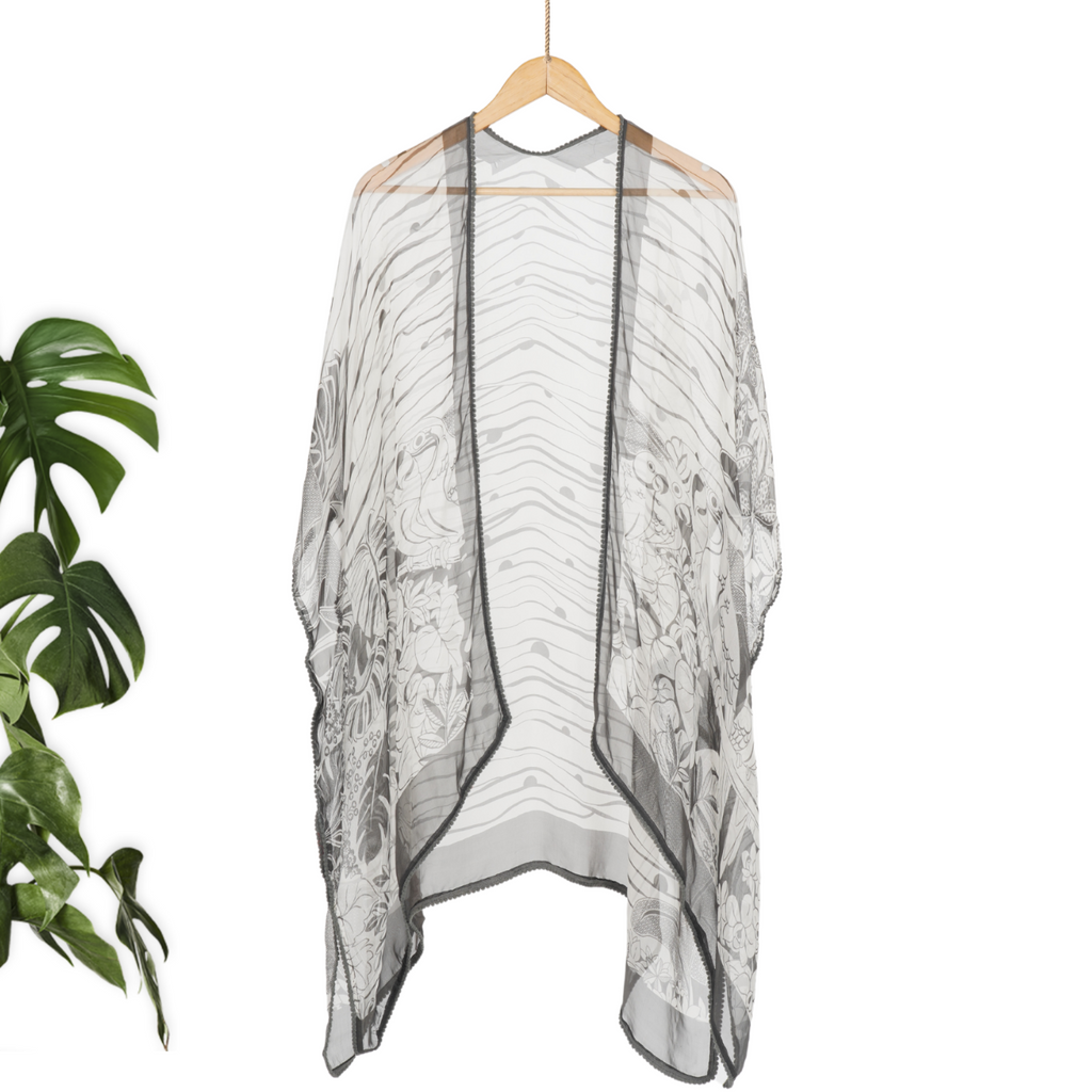 Buy Modal Tropical Printed Black Shrug Online Shingora