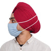 Flatfold Pleated 3-Layered Antiviral Turban Face Mask