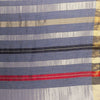 Striped Navy Blue Metallic Silk Dupatta