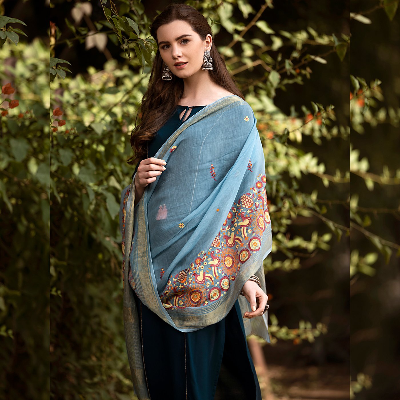 Silk Dupattas Online - Shingora