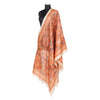 Offwhite Woven Unstitched Suit Co-Ord with Orange Silk Dupatta