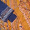 Blue Woven Design Unstitched Suit Co-ords Set