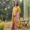 Silk Linen Printed Yellow Dupatta